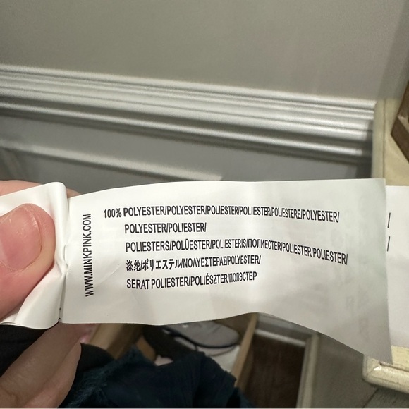 MINKPINK Turquoise Swiss Dot Cold Shoulder Jumper size S - Picture 11 of 12